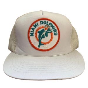 Vintage Miami Dolphins SnapBack By Designer Award Cap Rare 90s NFL